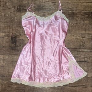 Victoria’s Secret Coquette Pink split thigh satin slip dress